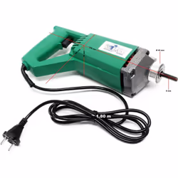 Un motore ad alta potenza per un vibratore per calcestruzzo per il getto di calcestruzzo in una cassaforma. Uno strumento ind ...