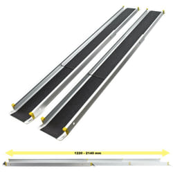 Helloshop26 - Set di 2 rampe di accesso telescopiche Piano di carico pieghevole in alluminio da 270 kg