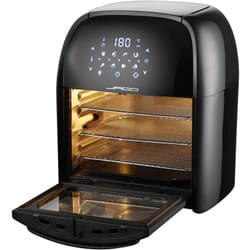 Helloshop26 - Friggitrice senza olio Disidratatore led touch screen timer con accessori cestello grill guanto 1800 watt 12 litri 8 programmi