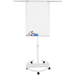 Helloshop26 - Cavalletto per conferenze su ruote regolabile in altezza 60 x 90 cm 2 bracci magnetici estensibili cancellabili comprensivi di calamite
