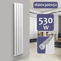 Radiatore riscaldamento centralizzato per bagno soggiorno cucina disimpegno camera da letto pannello unico 160 x 30 cm bianco