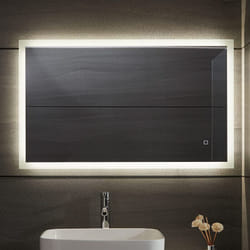 Helloshop26 - Specchio da bagno illuminazione a led bianco caldo freddo neutro antiappannamento touch specchio da parete specchio cosmetico per
