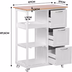 Il carrello da cucina è una soluzione pratica per tutti i tipi di cucine, indipendentemente dalle dimensioni. Non solo avrai  ...