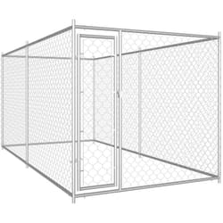 Helloshop26 - Recinto per gabbia per canile da esterno Recinto per animali domestici per cani da esterno 382 x 192 x 185 cm