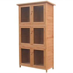 Helloshop26 - Gabbia per animali 6 scomparti 55,6 x 32 x 24,9 cm in legno