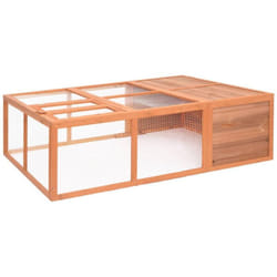Gabbia per animali da giardino 150 x 100 x 50 cm in legno massello di abete