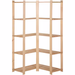 Questo scaffale angolare è la soluzione ideale per lo stoccaggio domestico e commerciale, come in cucina, lavanderia, cantina ...