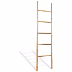 Questo portasciugamani in bambù è progettato appositamente per essere utilizzato come scala per asciugamani in bagno o come d ...