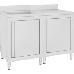 Helloshop26 - Lavello da cucina professionale in acciaio inox 120 x 60 x 96 cm