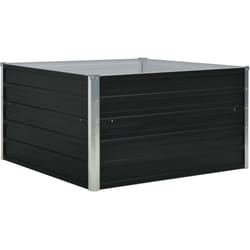 Helloshop26 - Fioriera 100 x 100 x 45 cm in acciaio zincato antracite