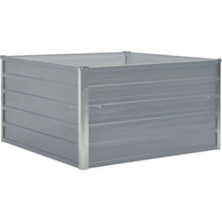 Helloshop26 - Fioriera 100 x 100 x 45 cm in acciaio zincato grigio
