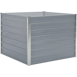 Helloshop26 - Fioriera 100 x 100 x 77 cm in acciaio zincato grigio