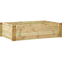 Helloshop26 - Fioriera aiuola rialzata piante fiori giardino 150 x 100 x 40 cm in legno impregnato