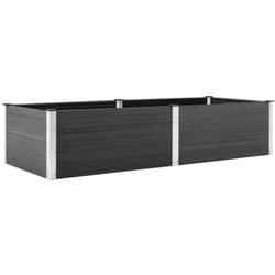 Helloshop26 - Fioriera rialzata per piante fiori da giardino 250 x 100 x 54 cm wpc grigio