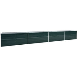 Fioriera rialzata per piante fiori da giardino in acciaio zincato 600 x 80 x 45 cm verde