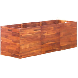 Helloshop26 - Fioriera rialzata piante fiori acacia giardino 150 x 50 x 50 cm