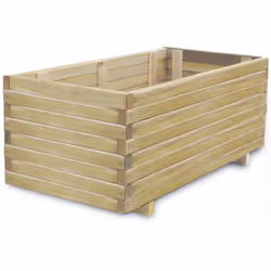 Questa aiuola rialzata in legno offre ampio spazio per piante, verdure, erbe o fiori. Grazie al suo semplice design rettangol ...