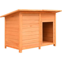 Helloshop26 - Cuccia per cani in legno massello di pino e abete 120 x 77 x 86 cm