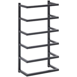 Helloshop26 - Porta asciugamani con scala da bagno standard 48 cm in acciaio nero
