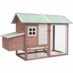 Questo pollaio in legno di alta qualità offre un luogo confortevole per allevare piccoli animali, in particolare polli per ri ...