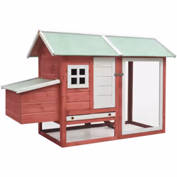 Questo pollaio in legno di alta qualità offre un luogo confortevole per allevare piccoli animali, in particolare polli per ri ...