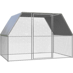 Pollaio da esterno 3 x 2 x 2 m in acciaio zincato