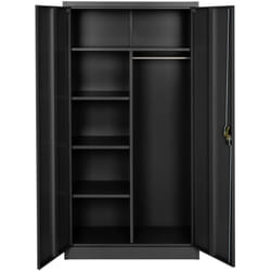 Helloshop26 - Spogliatoio in metallo a 5 livelli da 90 cm con armadio nero integrato