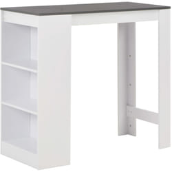 Tavolo alto da bistrot con ripiano bianco 110 cm