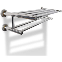 Helloshop26 - Porta asciugamani bagno universale doppio in acciaio 60 cm