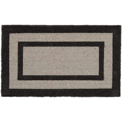 Helloshop26 - Zerbino tappetino porta d'ingresso asciugamano lungo piede tappeto in fibra di cocco grigio