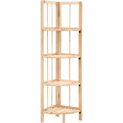 Helloshop26 - Pratico scaffale angolare di design in legno di cedro 110 cm