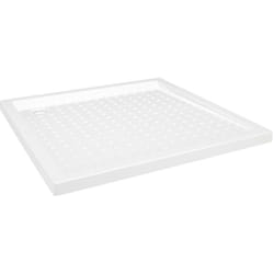 Helloshop26 - Piatto doccia con gommini piatto doccia piatto doccia bagno interno casa antiruggine antiumidità cm 80x80x4 abs bianco