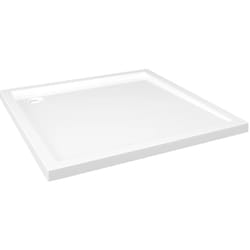 Helloshop26 - Piatto doccia quadrato da bagno abs Bianco 80 x 80 cm