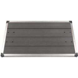 Piatto doccia da esterno piatto doccia da giardino piatto doccia terrazzo piatto doccia piscina wpc acciaio inox 110 x 62 cm grigio