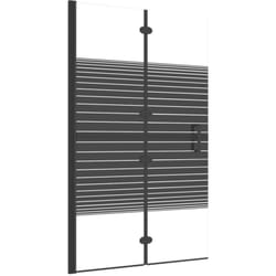 Helloshop26 - Box doccia pieghevole da bagno esg 80 x 140 cm nero