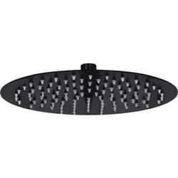 Helloshop26 - Soffione doccia a pioggia, soffione doccia, soffione doccia, accessorio per il bagno, acciaio inossidabile, rotondo, 25 cm, nero