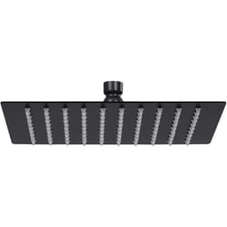 Helloshop26 - Soffione doccia a pioggia, soffione doccia, soffione doccia, accessorio da bagno, in acciaio inox, quadrato 20 x 20 cm, nero