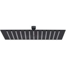 Helloshop26 - Soffione doccia a pioggia, soffione doccia, soffione doccia, accessorio da bagno, in acciaio inox, quadrato 30 x 30 cm, nero