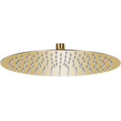 Helloshop26 - Soffione doccia a pioggia, soffione doccia, soffione doccia, accessorio per il bagno, acciaio inossidabile, 30 cm, rotondo, oro