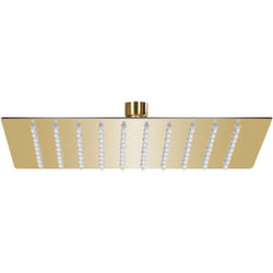 Helloshop26 - Soffione doccia a pioggia Acciaio inox 20x20 cm Quadrato Oro