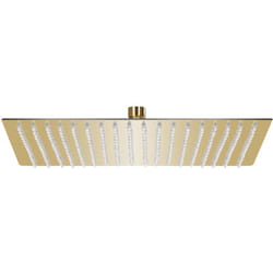 Helloshop26 - Soffione doccia a pioggia, soffione doccia, soffione doccia, accessorio da bagno, in acciaio inox, quadrato 50 x 50 cm, colore oro