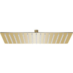 Soffione doccia a pioggia in acciaio inox 40x30 cm Rettangolare Oro