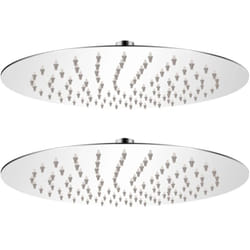 Helloshop26 - Set di 2 soffioni doccia a immersione diametro 25 cm in acciaio inox