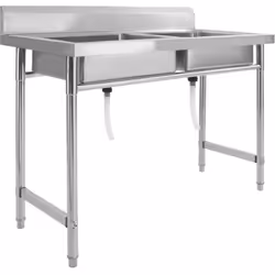 Questo lavello da cucina di qualità, con doppi lavelli, sarà la scelta perfetta per le cucine professionali di ristoranti, ho ...