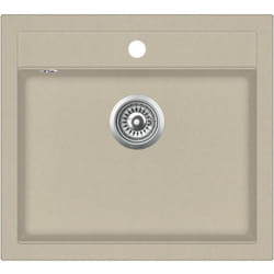 Lavello da cucina lavabo singolo 56,5 x 51 cm granito beige