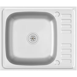 Set lavello cucina e gocciolatoio lavello da incasso lavello cucina interno casa argento 50 x 60 x 15,5 cm acciaio inox