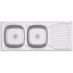 Colore: argento Materiale: SUS (acciaio inossidabile) Dimensioni totali: 1200 x 600 x 155 mm (L x P x A) Dimensioni lavello ( ...