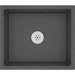 Lavello da cucina fatto a mano 51 x 44 cm in acciaio inossidabile nero