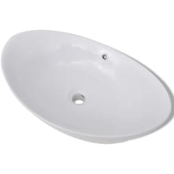 Helloshop26 - Lavabo bagno ovale con troppopieno 59 cm in ceramica bianca
