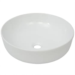 Lavabo da bagno diametro 41,5 tondo in ceramica bianca